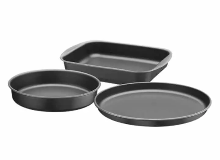 Assadeiras Milano em Aço carbono Cinza - Basic+ 3 Pçs